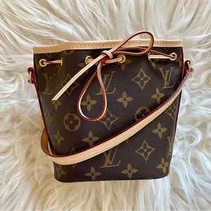 Louis Vuitton LV Monogram Nano Noe Mini Bucket Crossbody Bag